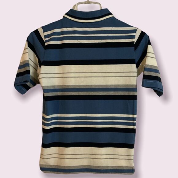 Viero Richi Boys Striped Collared Tee Shirt - Picture 2 of 4